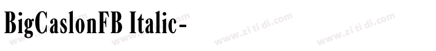 BigCaslonFB Italic字体转换